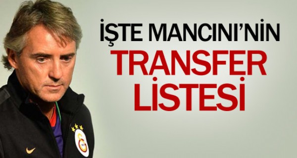 Mancini'nin transfer listesi
